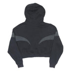 NIKE Womens Black & Grey Air Full Zip Cropped Hoodie S