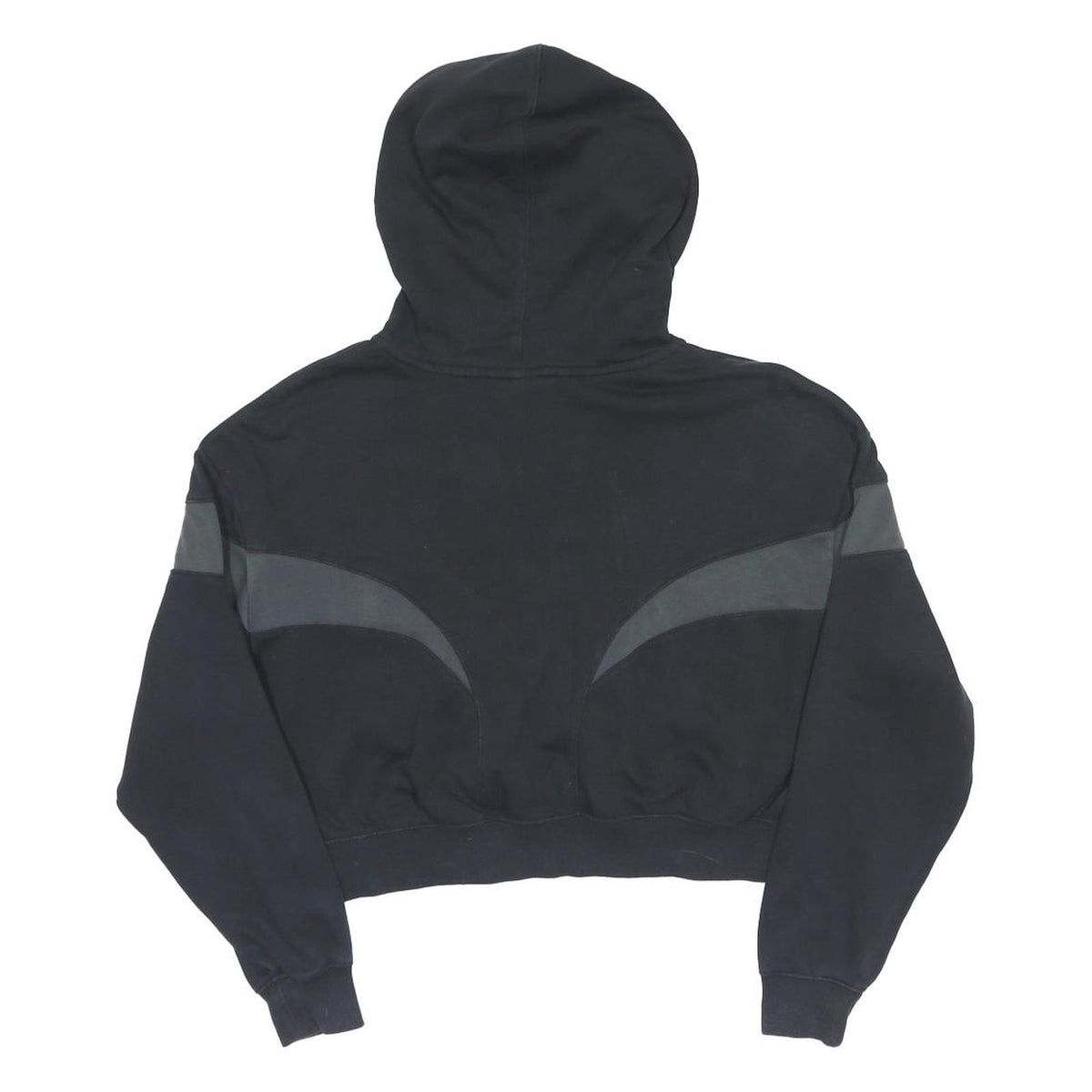 NIKE Womens Black & Grey Air Full Zip Cropped Hoodie S