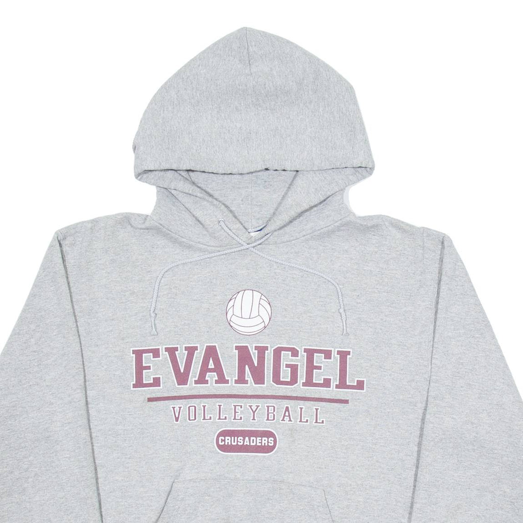 CHAMPION Evangel Volleyball Crusaders Womens Grey Hoodie USA M