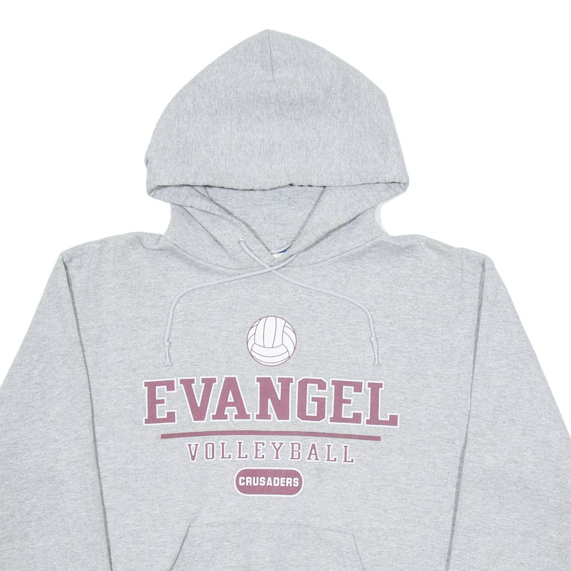 CHAMPION Evangel Volleyball Crusaders Womens Grey Hoodie USA M