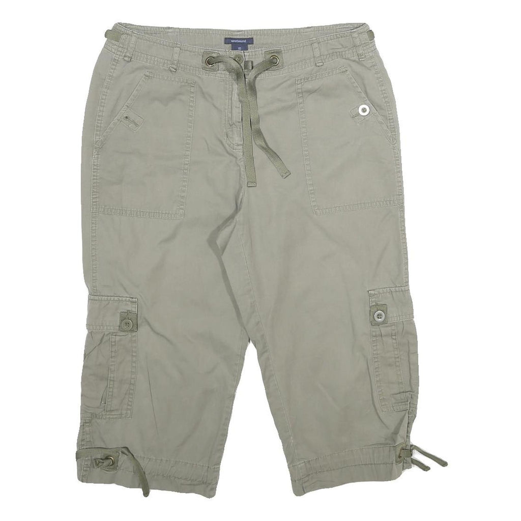 WESTBOUND Womens Shorts Beige Cargo Casual UK 14 W32 Cotton Drawstring Pockets