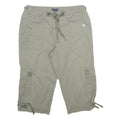 WESTBOUND Womens Shorts Beige Cargo Casual UK 14 W32 Cotton Drawstring Pockets