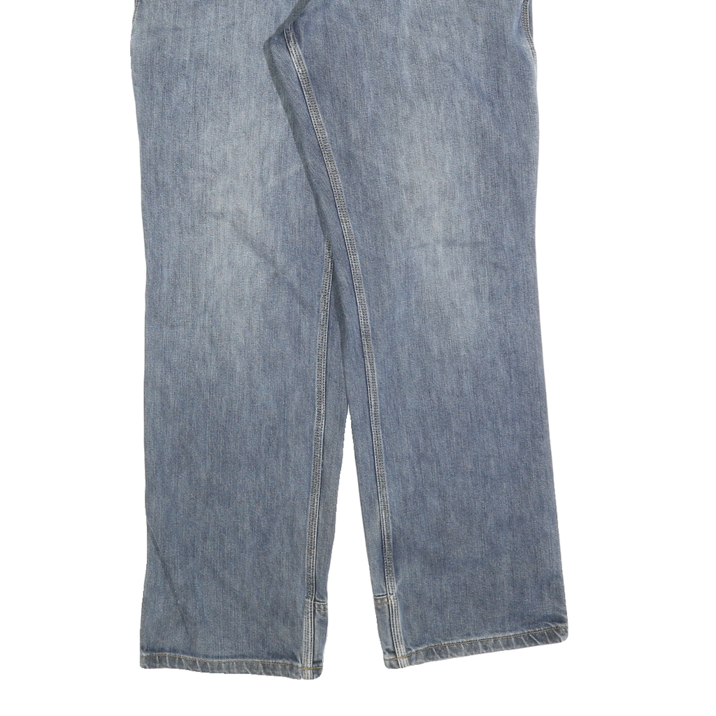 CARHARTT Mens Jeans Blue Regular Straight Denim Medium W36 L32 Workwear Zip