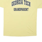 RUSSELL ATHLETIC Mens Yellow Georgia Tech Grandparent Graphic T-Shirt XL Short