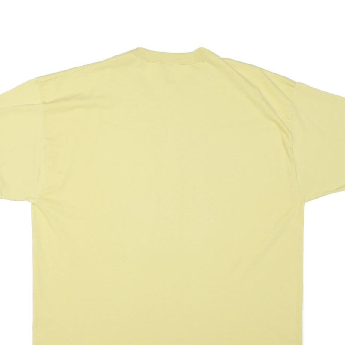 RUSSELL ATHLETIC Mens Yellow Georgia Tech Grandparent Graphic T-Shirt XL Short