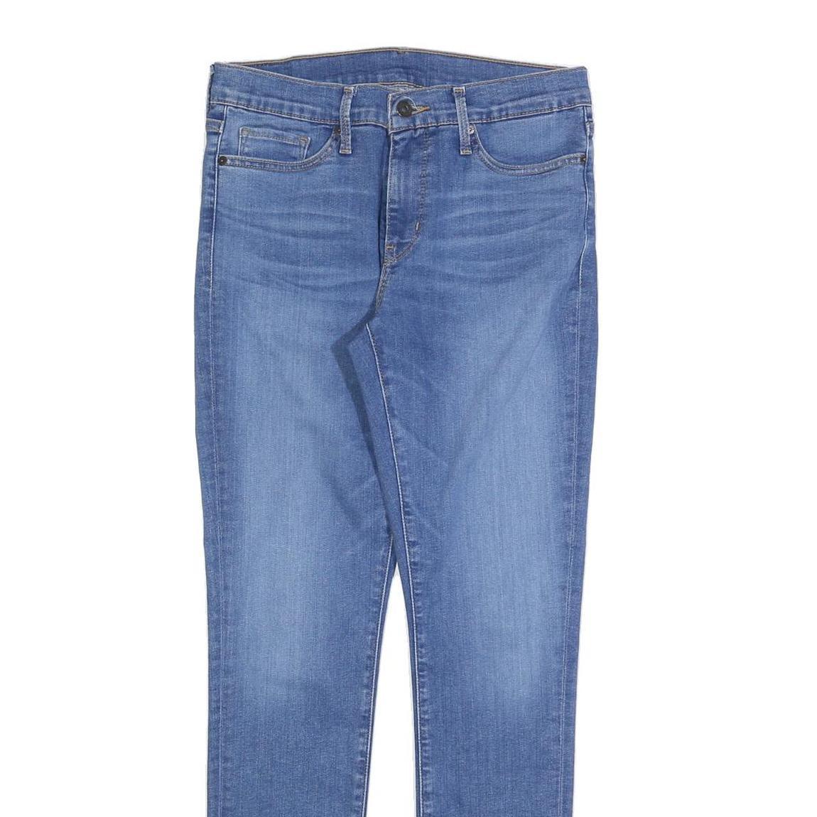 LEVI'S Womens Slim Blue Denim Jeans W28 L29 Stretch Cotton Blend Zip Fastening