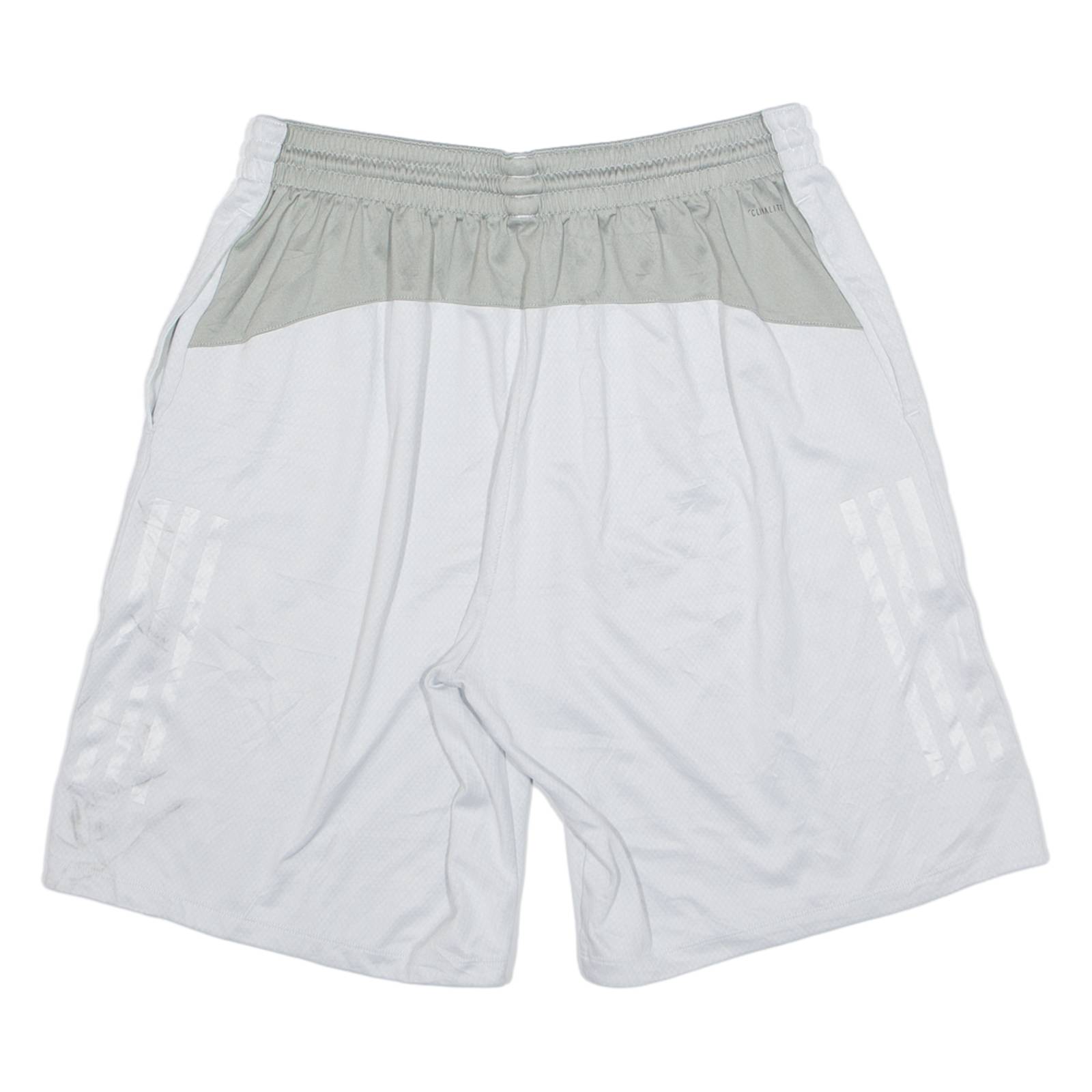 ADIDAS Mens Sports Shorts Silver Relaxed L W30