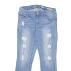 SEVEN7 Womens Jeans Blue Slim Skinny Denim Light W32 L28 Distressed Style