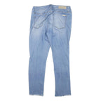 SEVEN7 Womens Jeans Blue Slim Skinny Denim Light W32 L28 Distressed Style