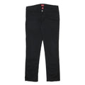 DICKIES Womens Cotton Blend Black Slim Zip Trousers W32 L28 Stylish Comfort