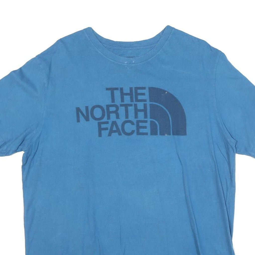 THE NORTH FACE Mens Blue Logo Graphic T-Shirt L Short Sleeve Crew Neck Casual