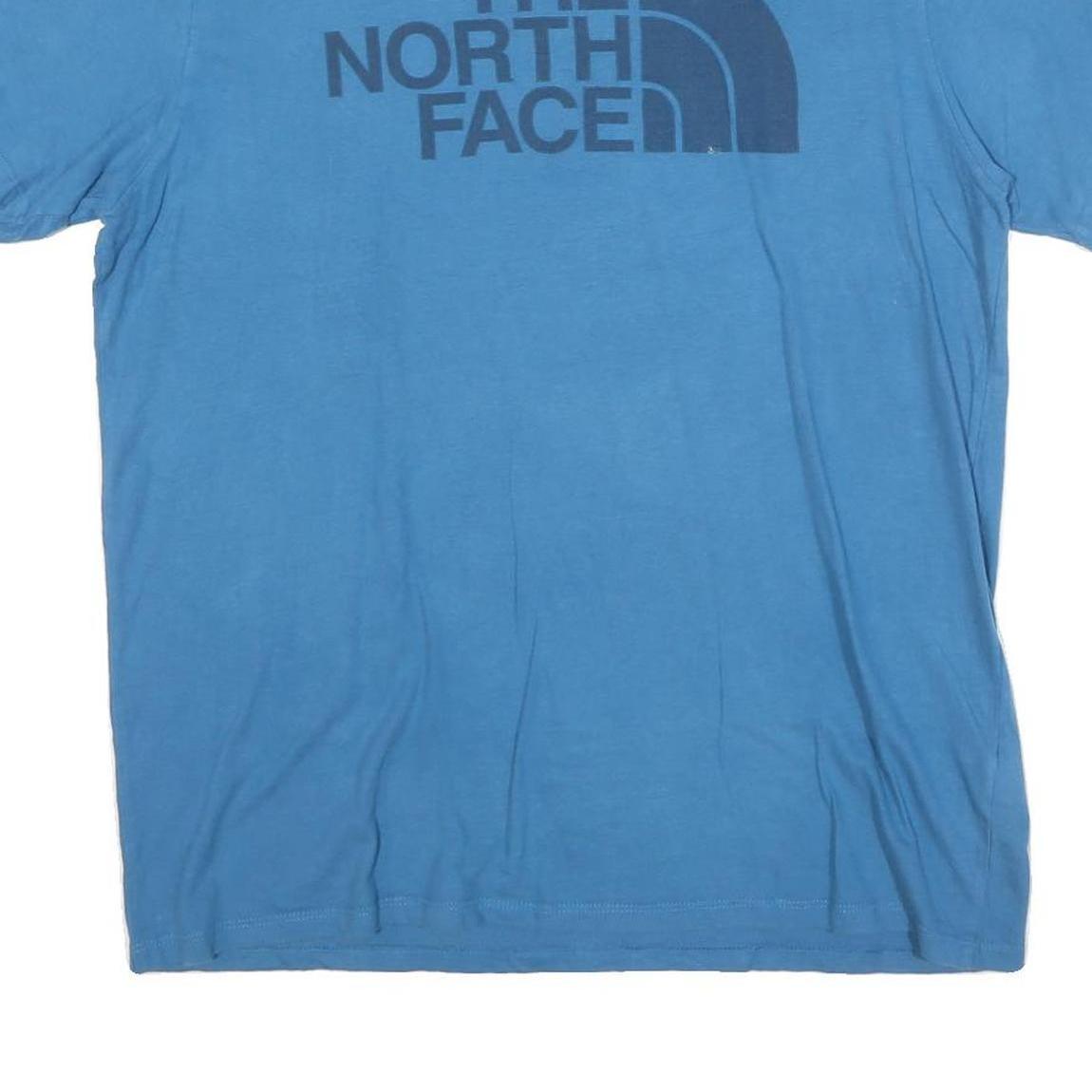 THE NORTH FACE Mens Blue Logo Graphic T-Shirt L Short Sleeve Crew Neck Casual
