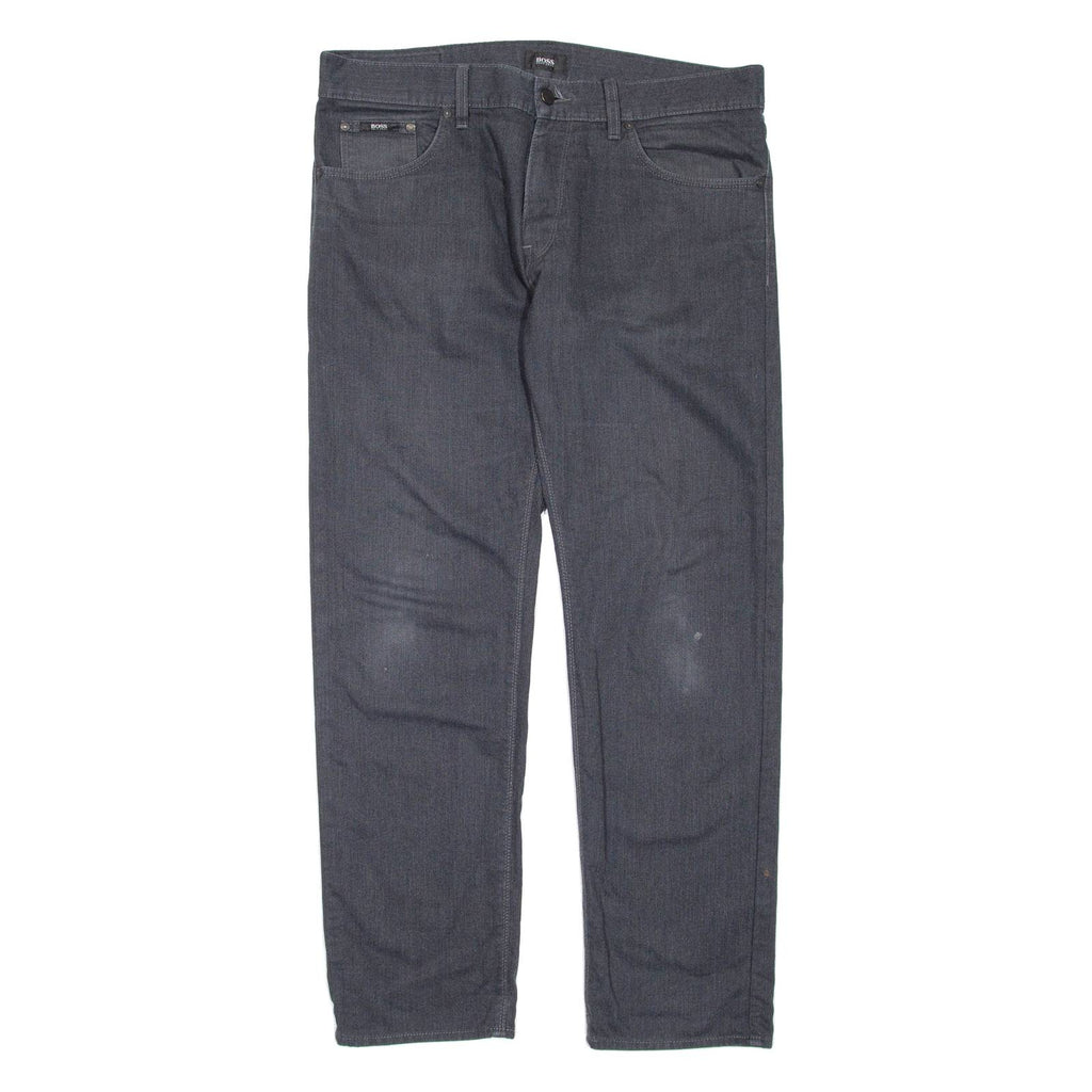 HUGO BOSS Womens Trousers Grey Regular Straight W38 L30