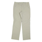 TCHIBO Womens Polyester Blend Beige Regular Fit Straight Leg Trousers W32 L32
