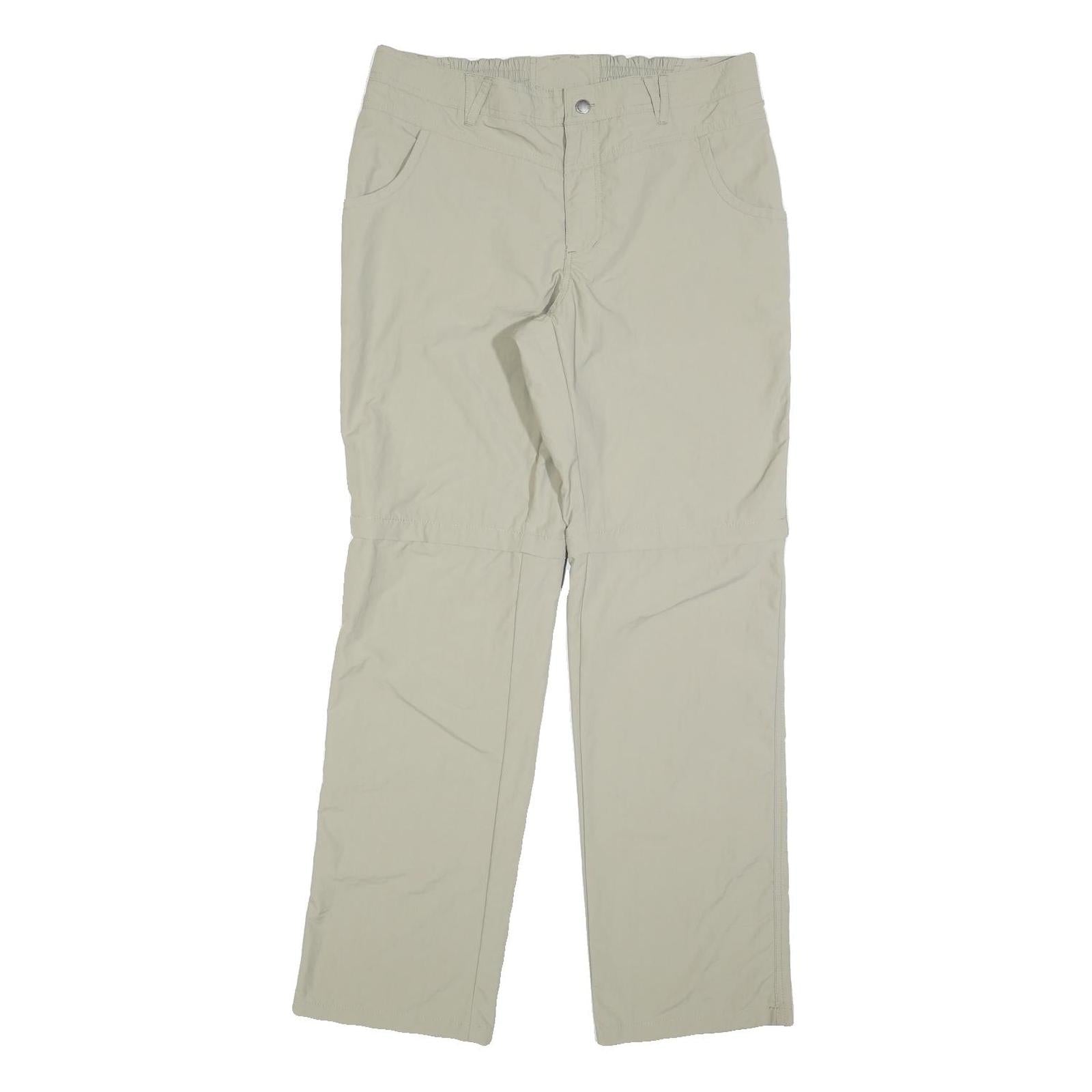 TCHIBO Womens Polyester Blend Beige Regular Fit Straight Leg Trousers W32 L32
