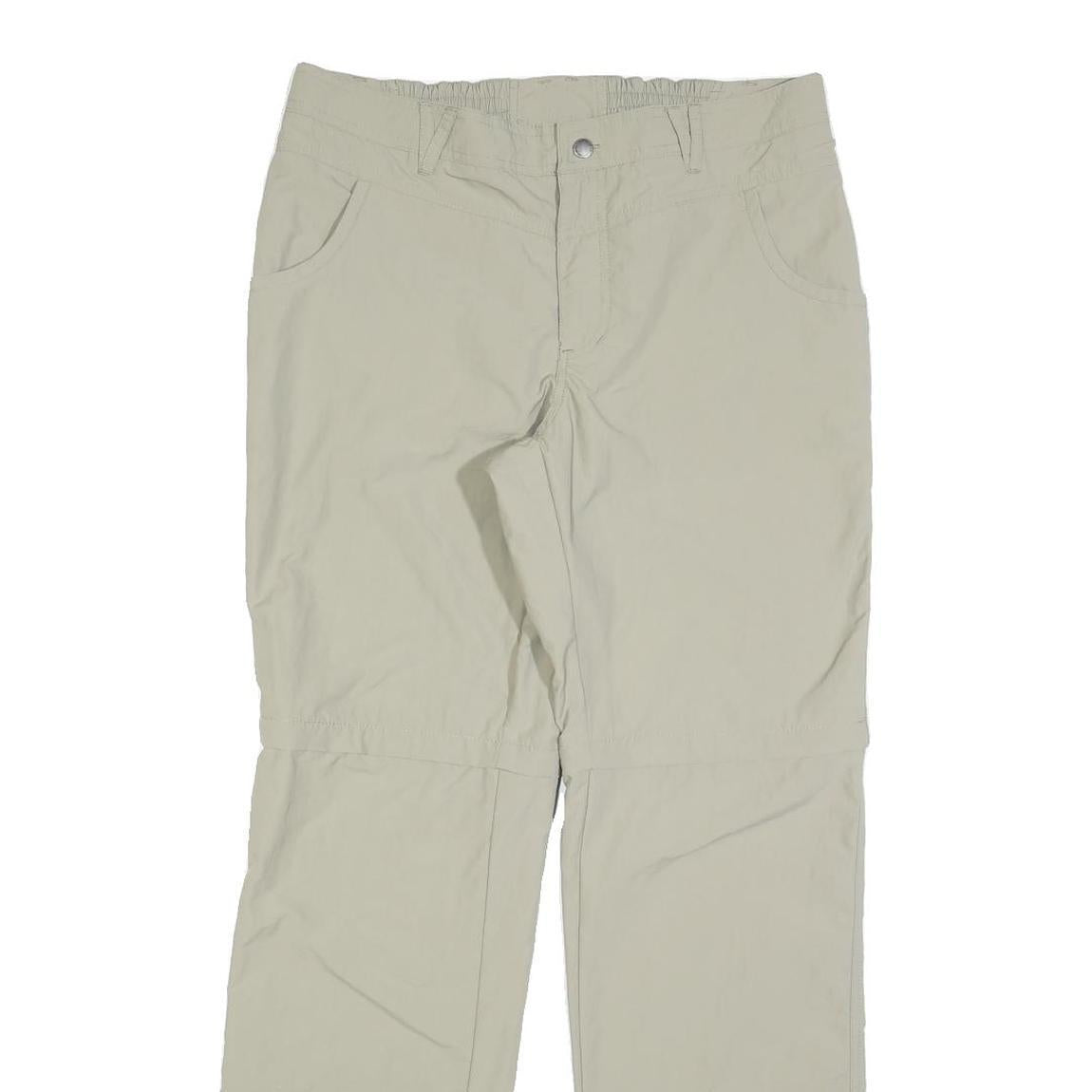 TCHIBO Womens Polyester Blend Beige Regular Fit Straight Leg Trousers W32 L32