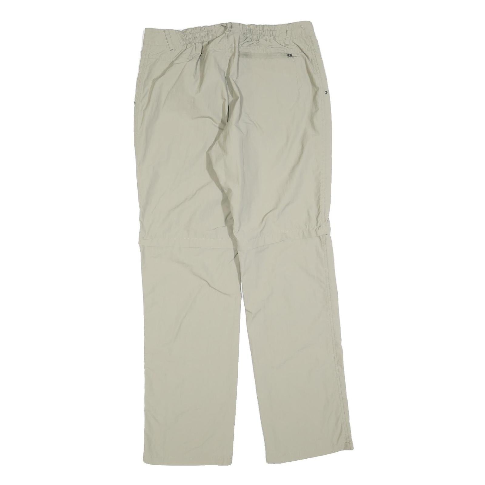TCHIBO Womens Polyester Blend Beige Regular Fit Straight Leg Trousers W32 L32