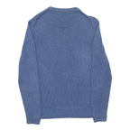 CALVIN KLEIN Mens Blue Plain Cotton Blend Basic Knit Jumper L Casual Comfort