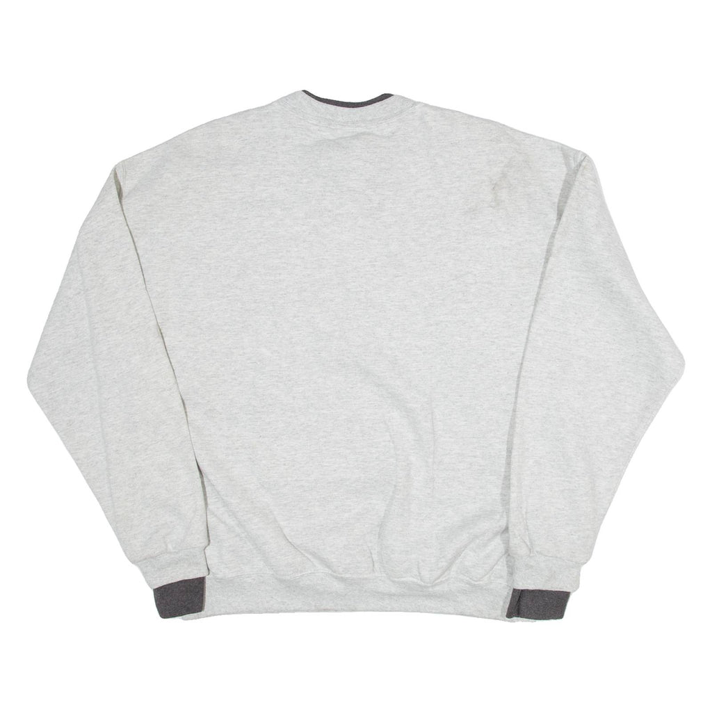 PFI FASHIONS Bird Print Womens Sweatshirt Grey 1/4 Zip L