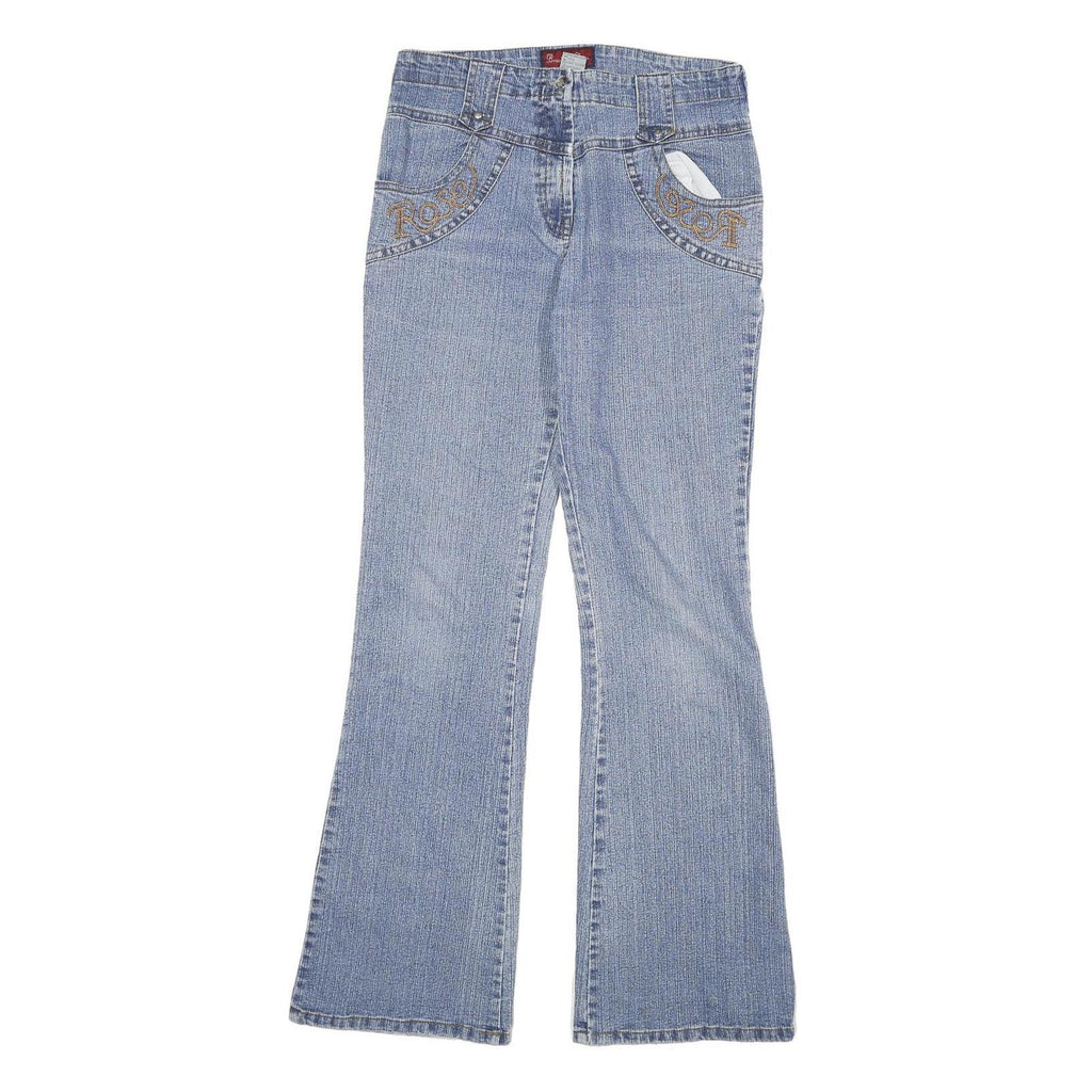 BEAUTIFUL SISTER Womens Slim Flared Denim Light Blue Jeans W26 L29 Stylish