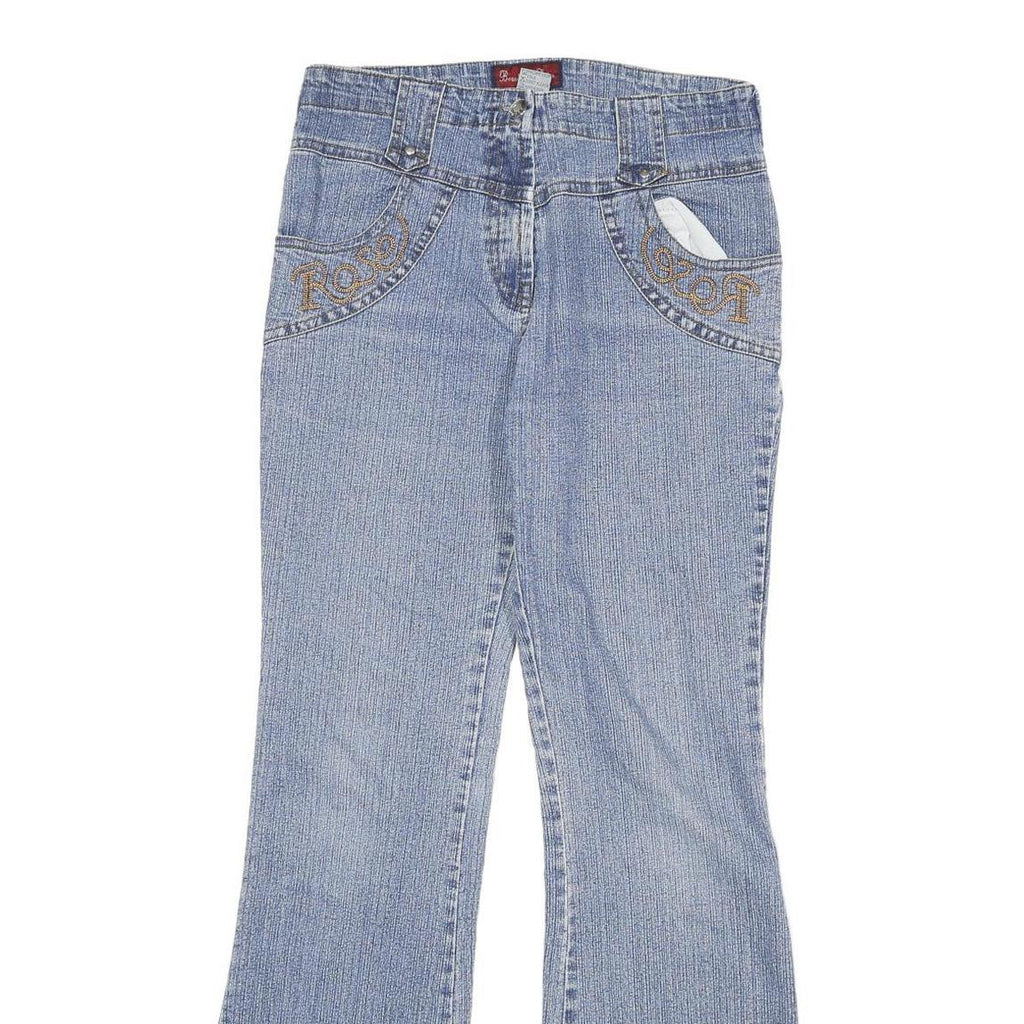 BEAUTIFUL SISTER Womens Slim Flared Denim Light Blue Jeans W26 L29 Stylish