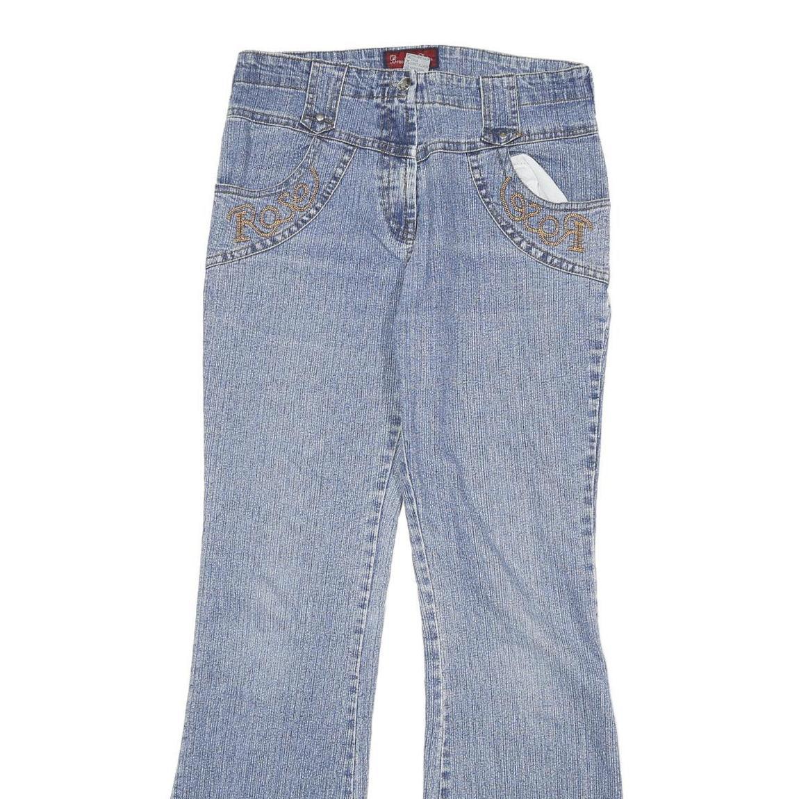 BEAUTIFUL SISTER Womens Slim Flared Denim Light Blue Jeans W26 L29 Stylish