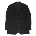 PIATTELLI Mens Black Wool Blend Classic Blazer Jacket XL Button Closure