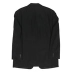 PIATTELLI Mens Black Wool Blend Classic Blazer Jacket XL Button Closure