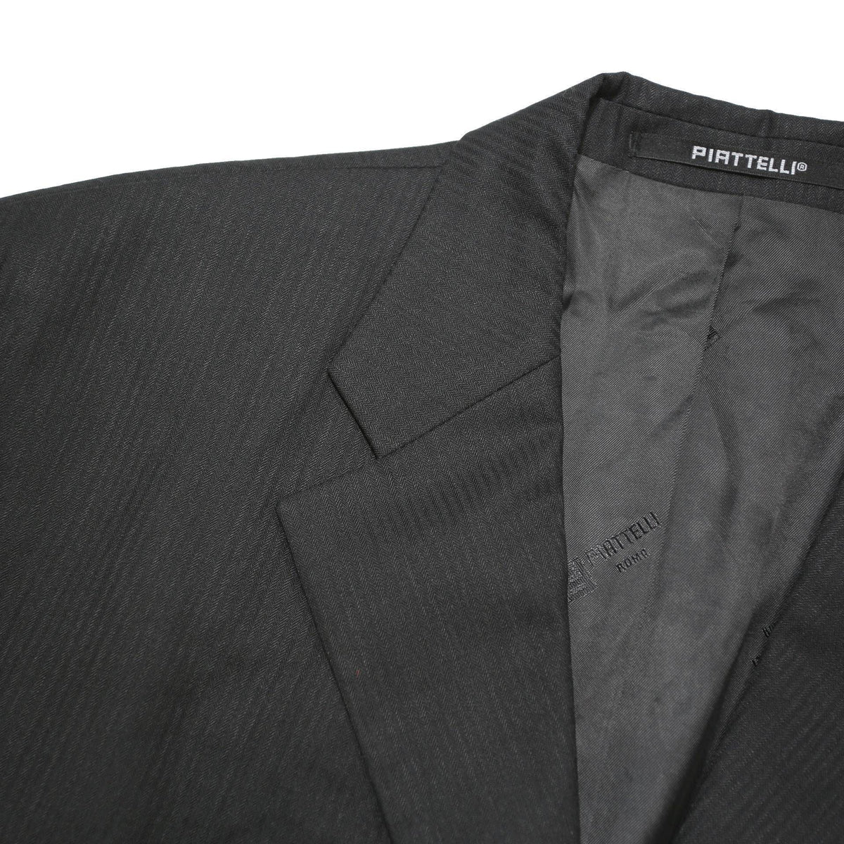 PIATTELLI Mens Black Wool Blend Classic Blazer Jacket XL Button Closure