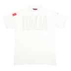 KAPPA Mens White Italia Short Sleeve Cotton Polo Shirt 2XL Italy Flag