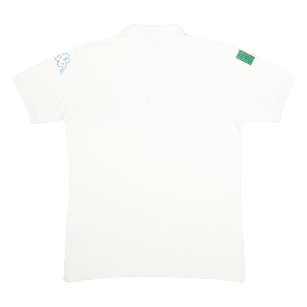 KAPPA Mens White Italia Short Sleeve Cotton Polo Shirt 2XL Italy Flag