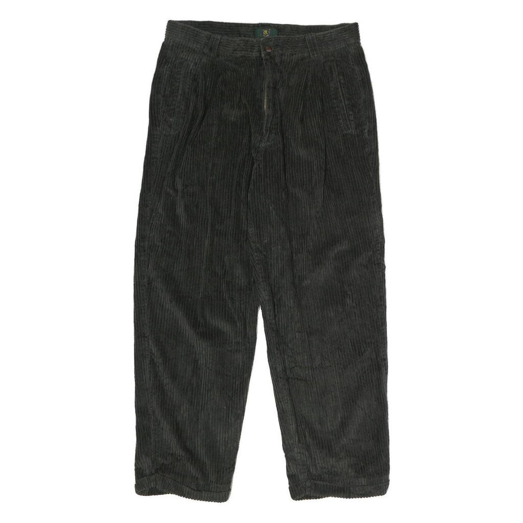 CLUB ROOM Mens Cotton Black Classic Straight Trousers W34 L27 Casual Elegant