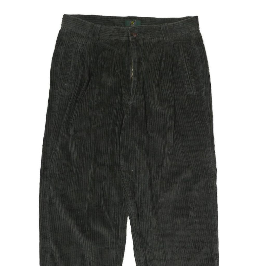 CLUB ROOM Mens Cotton Black Classic Straight Trousers W34 L27 Casual Elegant