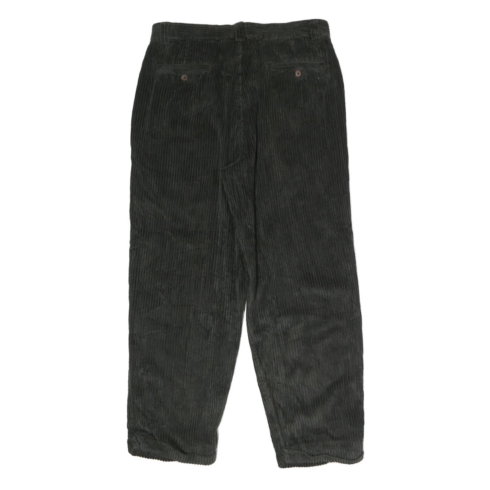 CLUB ROOM Mens Cotton Black Classic Straight Trousers W34 L27 Casual Elegant