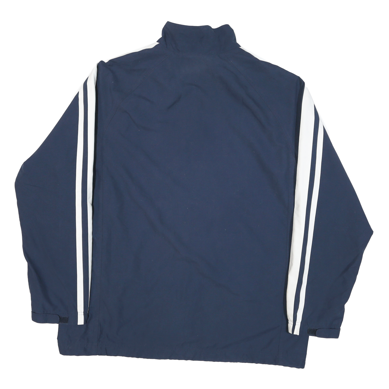 NIKE Mens Blue & White Track Jacket XL Polyester Blend Zip Plain Sportswear