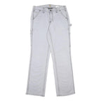 CARHARTT Womens White Regular Fit Straight Cotton Blend Jeans W29 L30 Durable