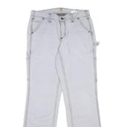 CARHARTT Womens White Regular Fit Straight Cotton Blend Jeans W29 L30 Durable