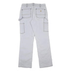 CARHARTT Womens White Regular Fit Straight Cotton Blend Jeans W29 L30 Durable