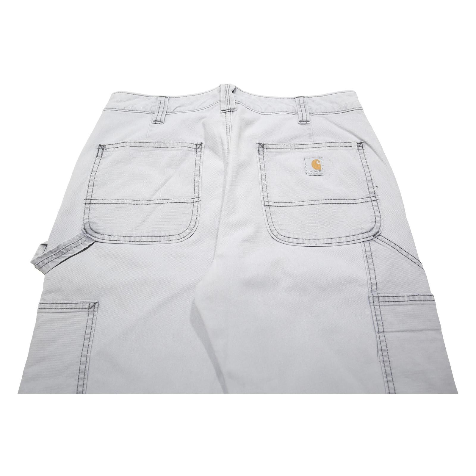 CARHARTT Womens White Regular Fit Straight Cotton Blend Jeans W29 L30 Durable