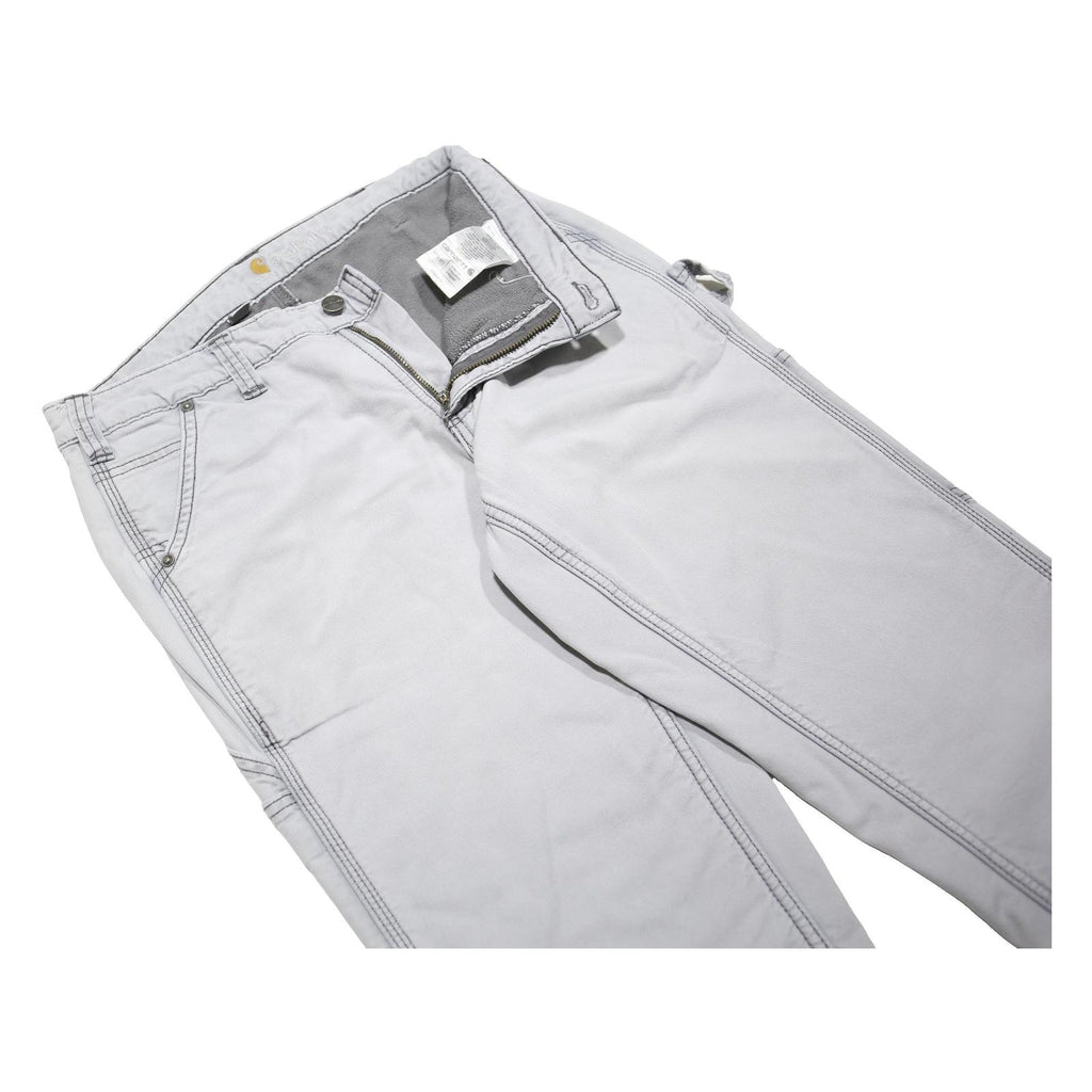 CARHARTT Womens White Regular Fit Straight Cotton Blend Jeans W29 L30 Durable