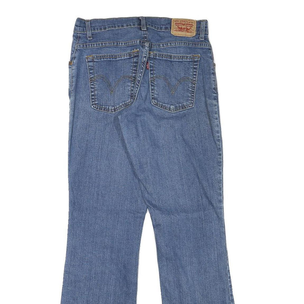 LEVI'S Womens Regular Fit Blue Denim Straight Jeans W27 L31 Classic Cotton Blend