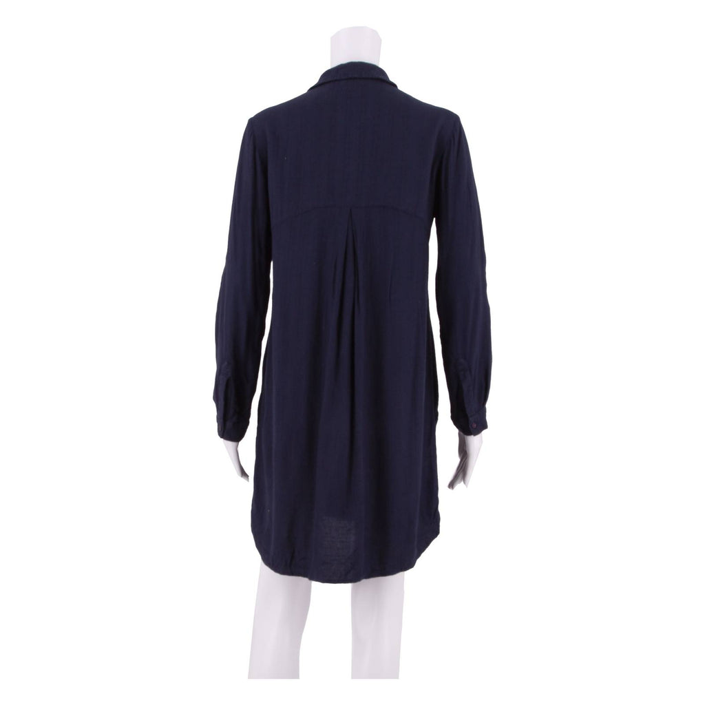 FAT FACE Womens Shirt Dress Blue Long Sleeve Knee Length UK 10