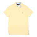 TOMMY HILFIGER Mens Yellow Polo Shirt S Short Sleeve Cotton Blend Classic Fit