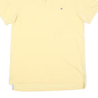 TOMMY HILFIGER Mens Yellow Polo Shirt S Short Sleeve Cotton Blend Classic Fit