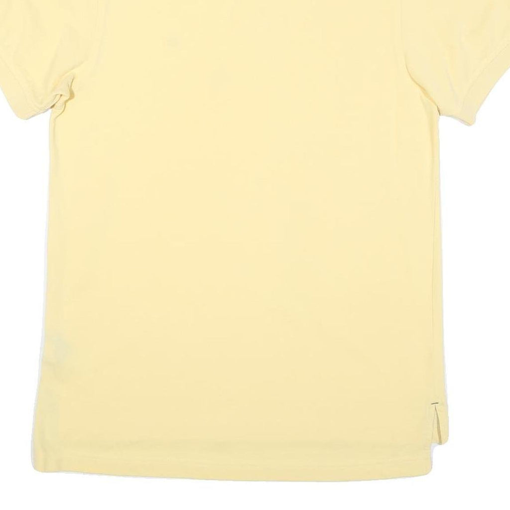 TOMMY HILFIGER Mens Yellow Polo Shirt S Short Sleeve Cotton Blend Classic Fit