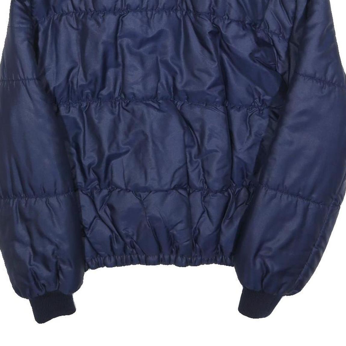 ALASKA Womens Blue Bomber Jacket S Polyester Blend Plain Zip Closure