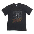 Tiger Print Womens T-Shirt Black XL