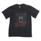 Tiger Print Womens T-Shirt Black XL