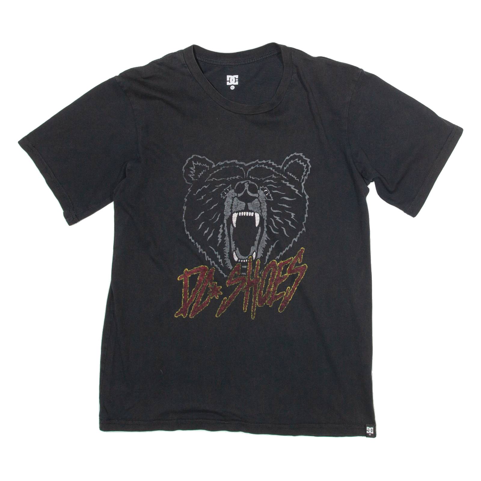 Tiger Print Womens T-Shirt Black XL