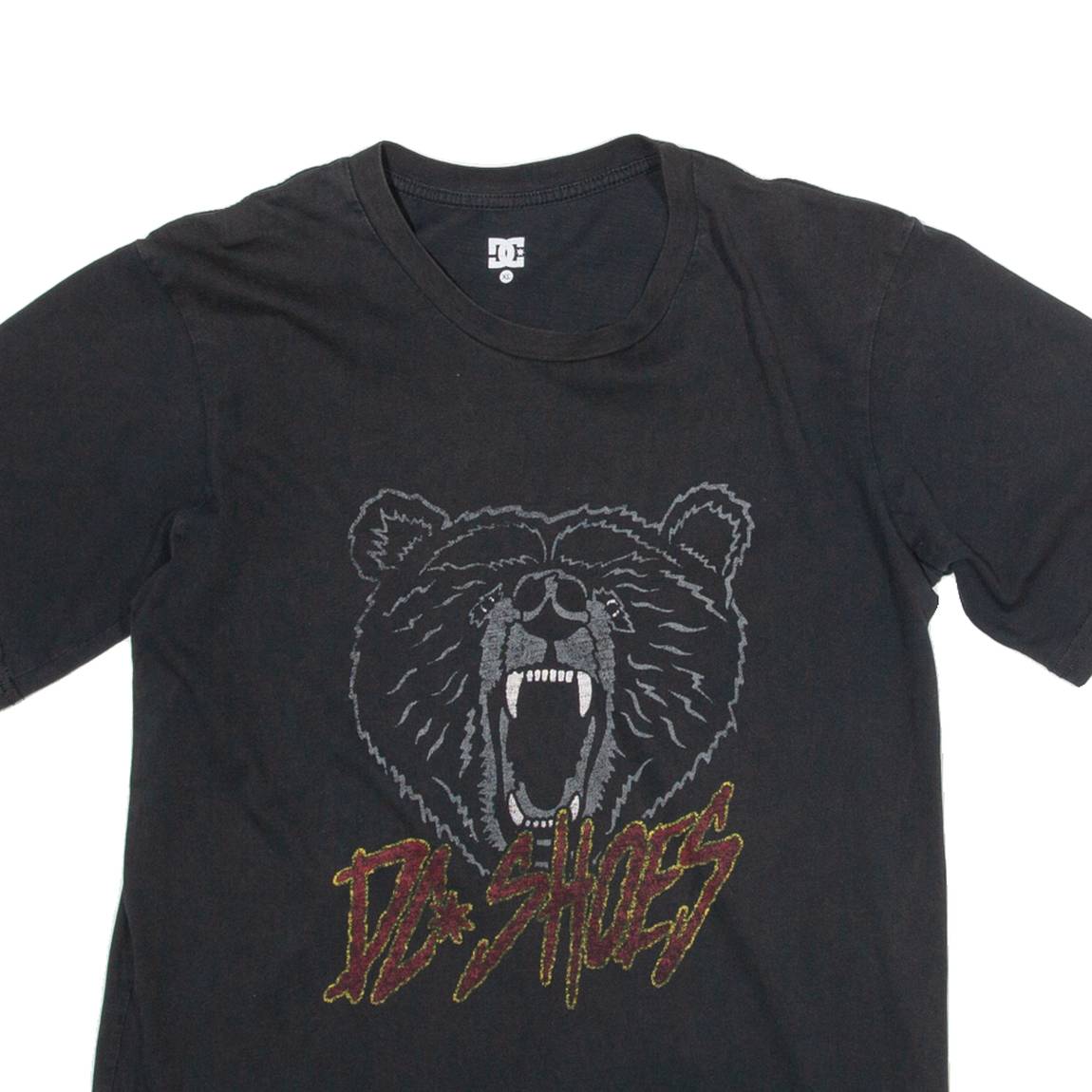 Tiger Print Womens T-Shirt Black XL